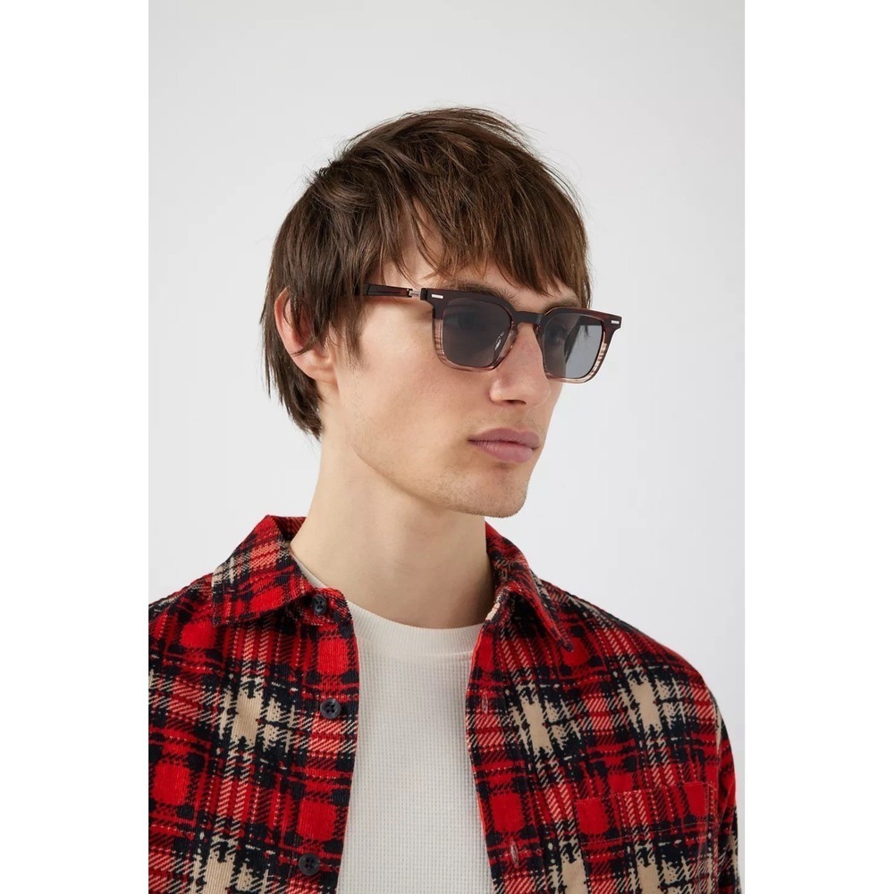 Urban Outfitters Highland Square Sunglasses Brown One Size Plastic Sunglasses - Picture 3 of 9